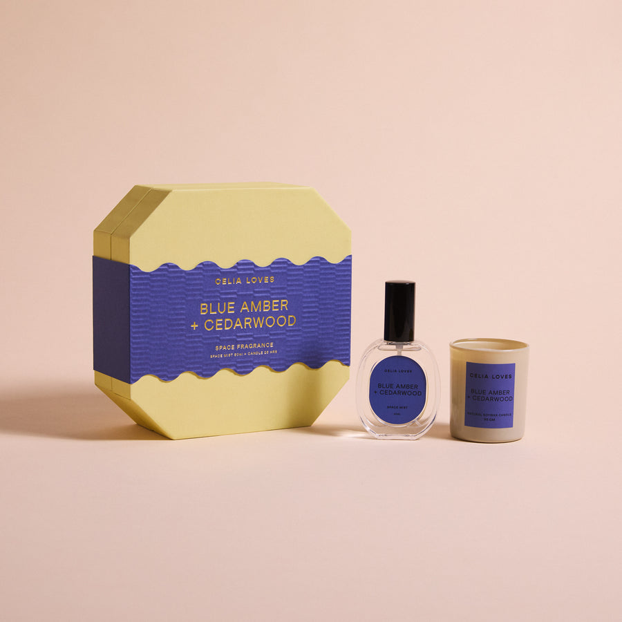 CELIA LOVES | DUO SET - BLUE AMBER + CEDARWOOD