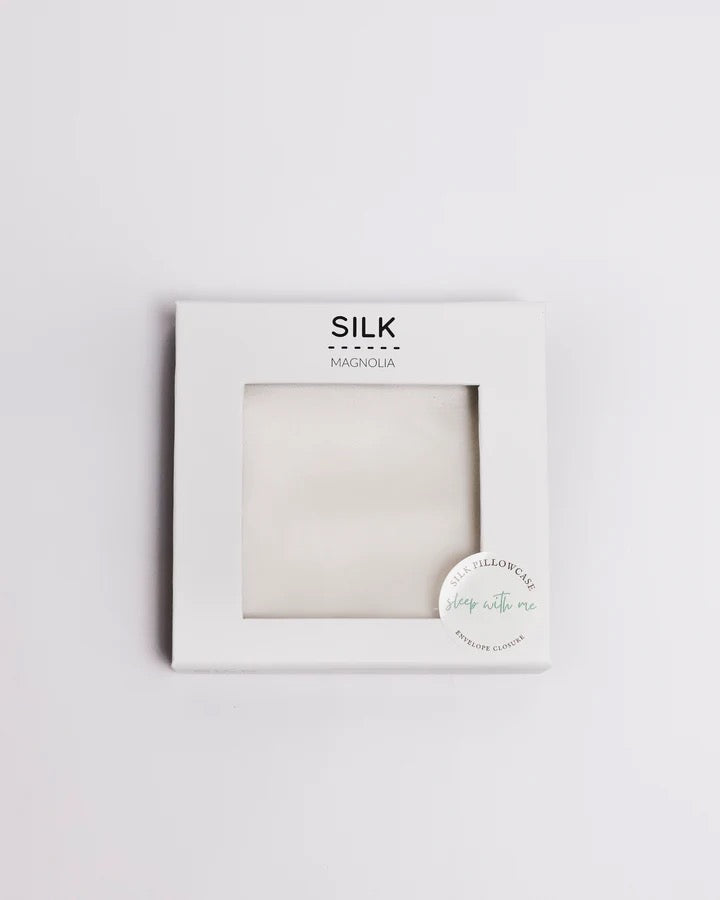 SILK MAGNOLIA | PURE SILK PILLOWCASE IVORY - PAIR