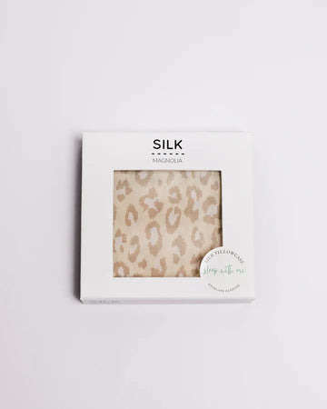 SILK MAGNOLIA | PURE SILK PILLOWCASE SAND LEOPARD - PAIR