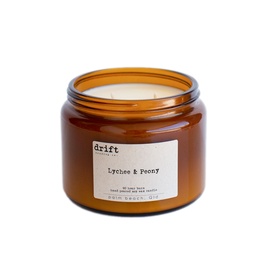 DRIFT TRADING CO | XL CANDLE - LYCHEE + PEONY