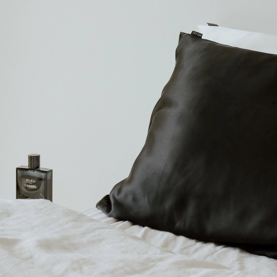 IVY ILA | SILK PILLOWCASE - JET BLACK