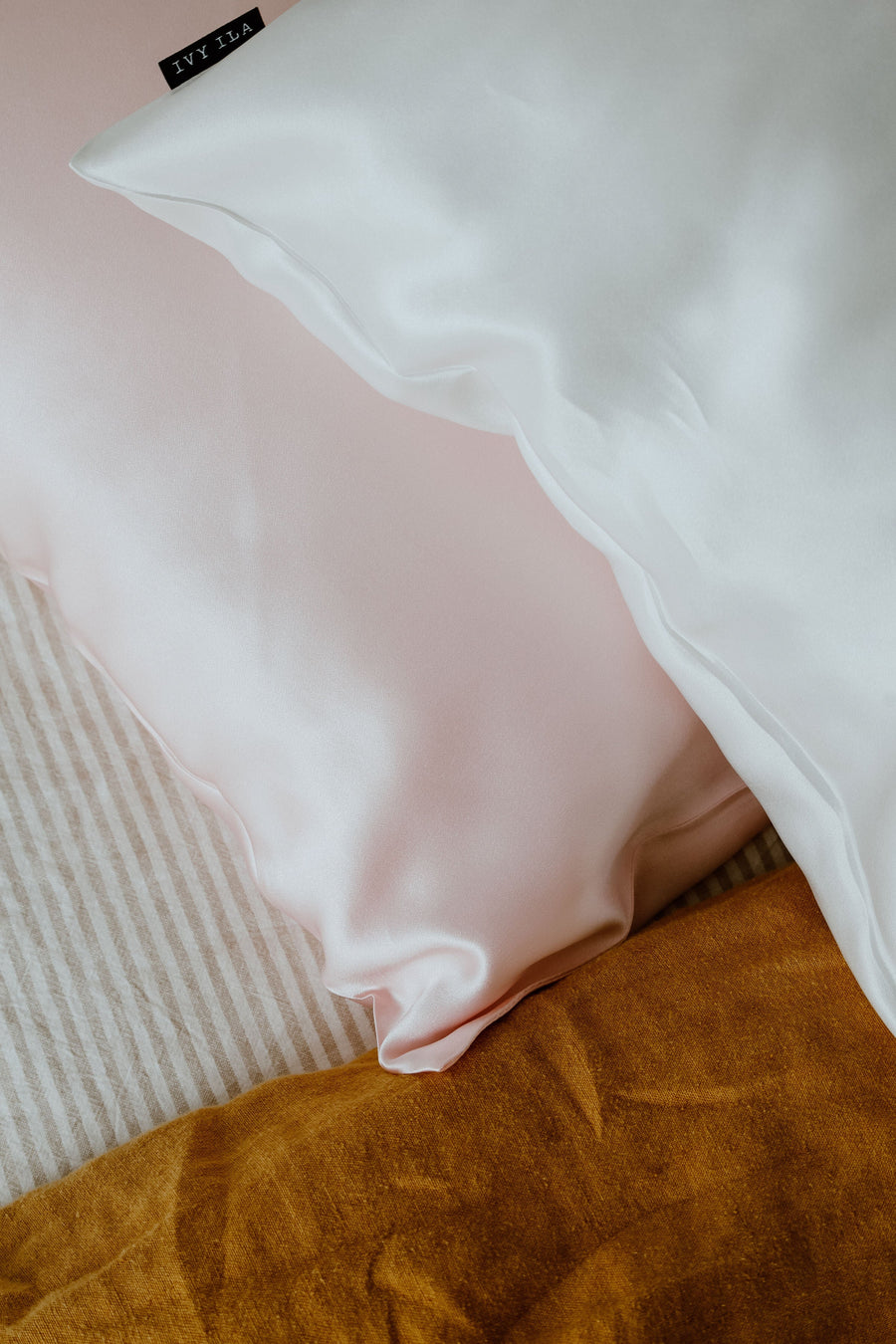 IVY ILA | SILK PILLOWCASE - SNOW WHITE